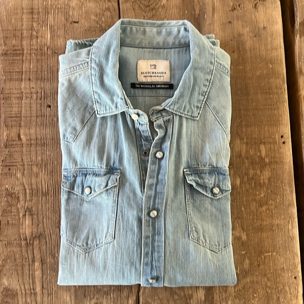 Scotch and Soda Denim Button Down Shirt